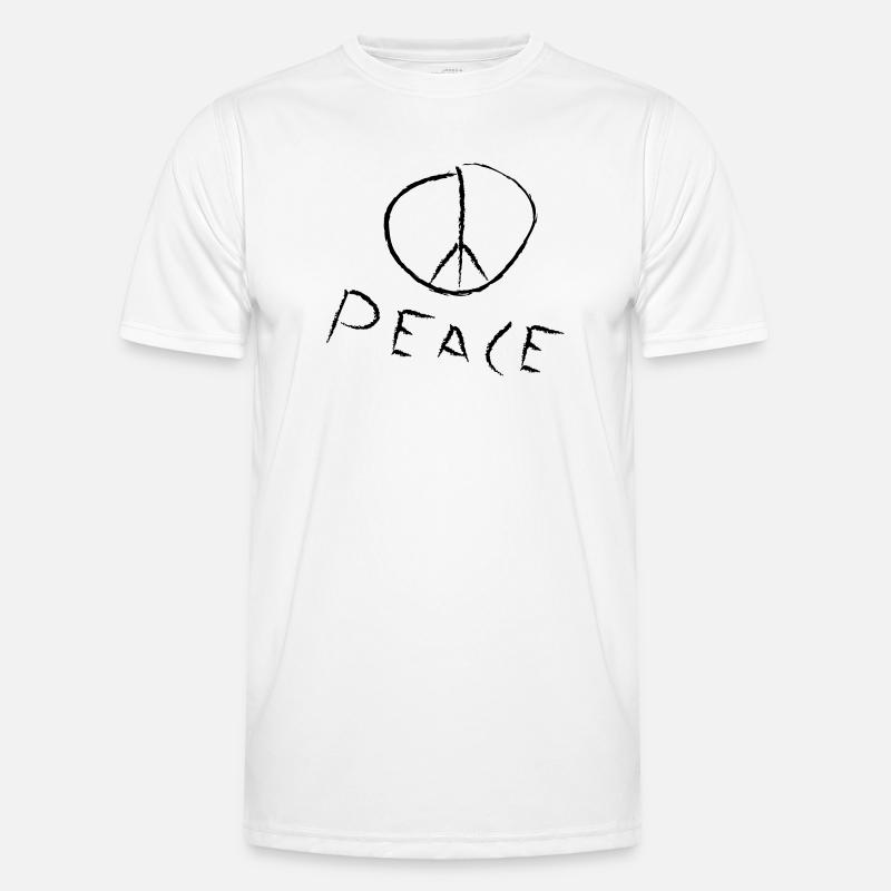 peace exit-shirt - Men's Functional T-Shirt - white