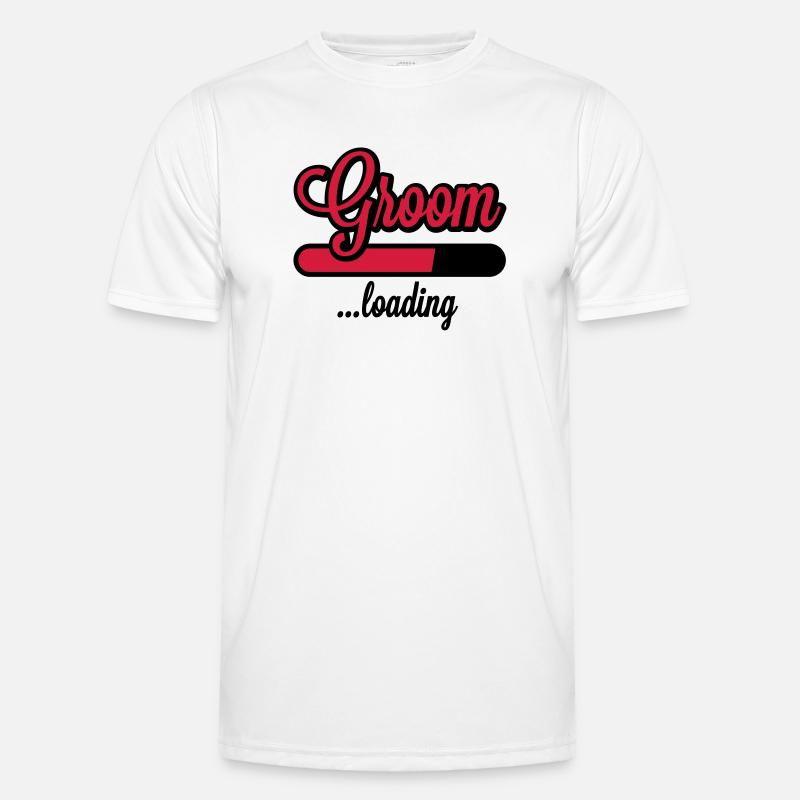 Groom loading - Männer Funktions-T-Shirt - Weiß