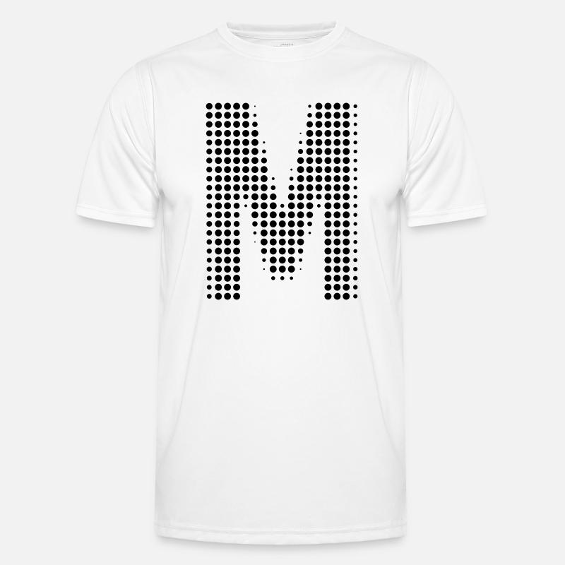 Lettre m cadeau points lettre initiale cadeau T-shirt sport Homme