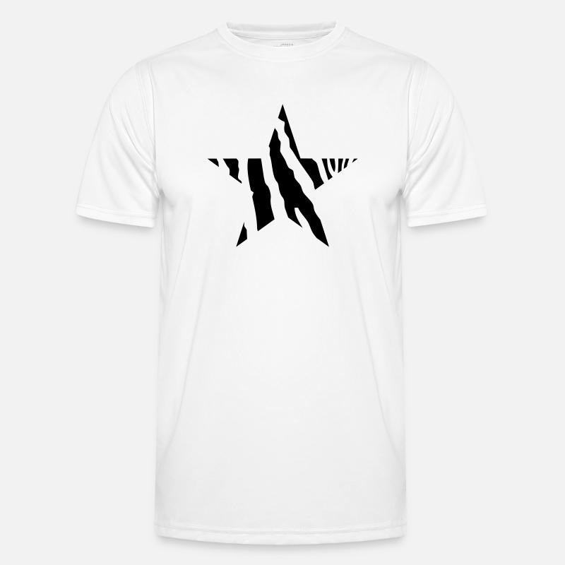 Zebra stern Männer Funktions-T-Shirt