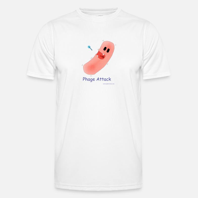 Phage Attack - Bacteria & Bacteriophage Men's Functional T-Shirt
