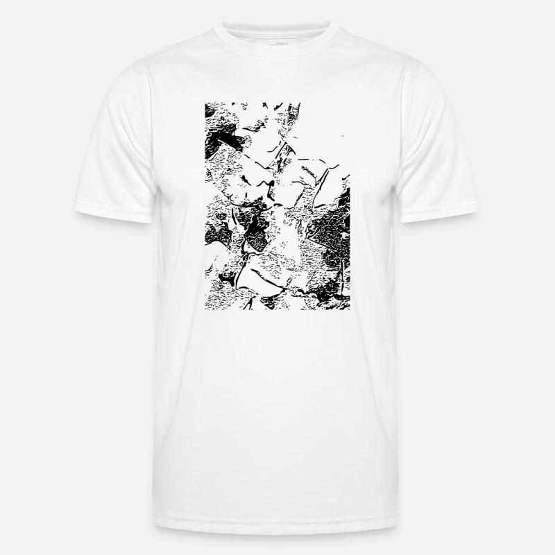 Abstract image / line / black / pattern - Men's Functional T-Shirt - white