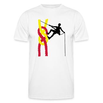 climbing - T-shirt sport Homme - blanc - Devant - AI Model Male 178 dark (178cm)