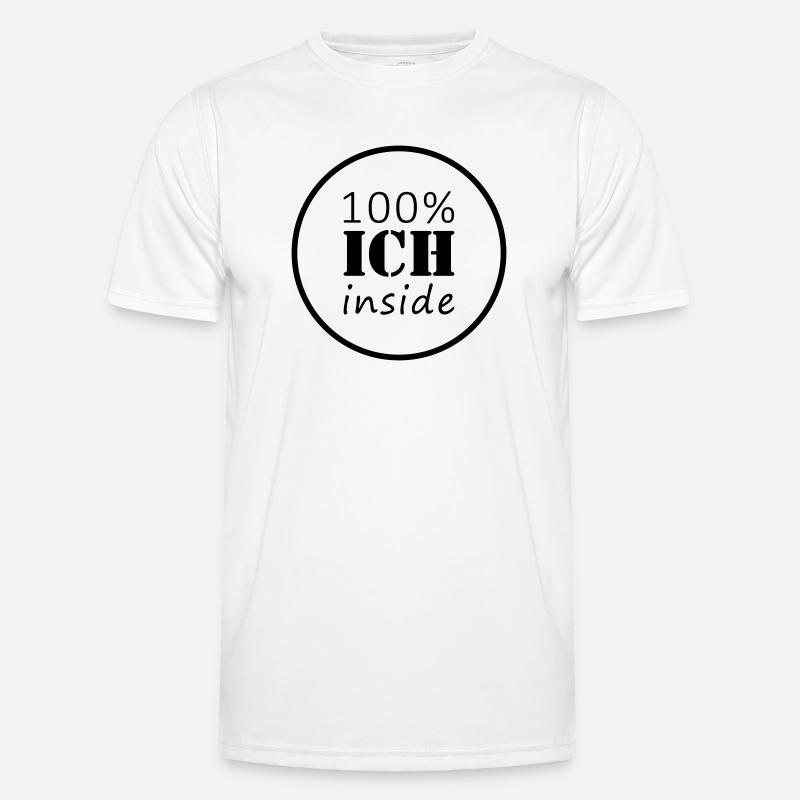 100% ich inside | Kreis - Männer Funktions-T-Shirt - Weiß