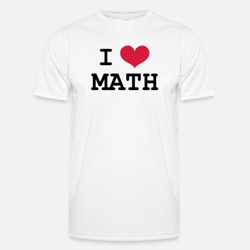 I Love Math Funksjons-T-skjorte for menn