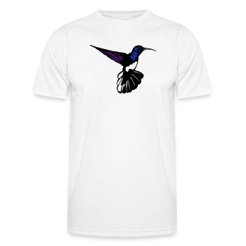 colibri - Men's Functional T-Shirt - white - Front - AI Model Male 178 dark (178cm)