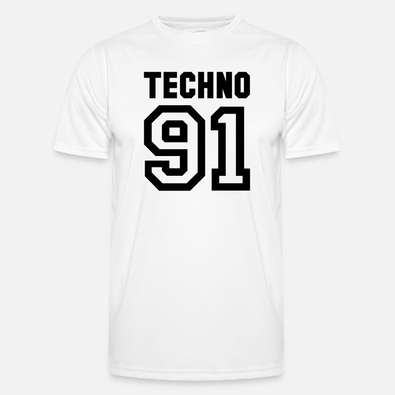 TECHNO Rave Techno 90s 90er Männer Funktions-T-Shirt