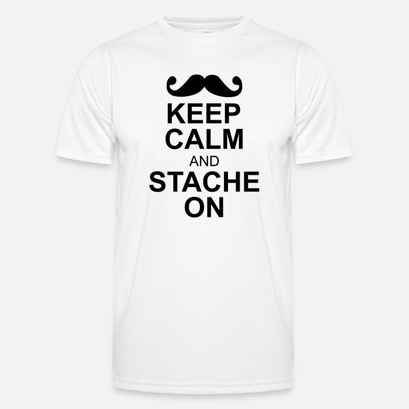 keep calm moustache Men's Functional T-Shirt