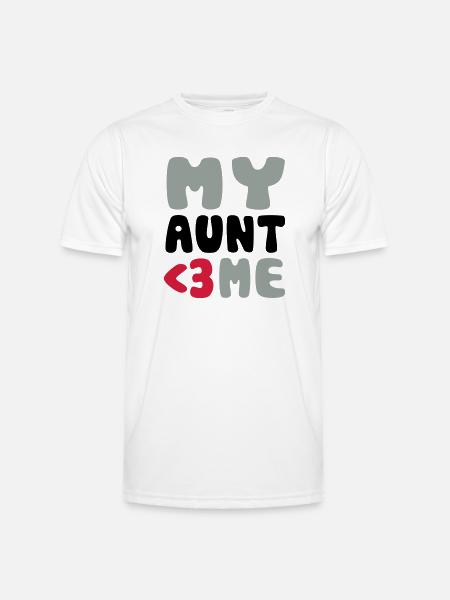My aunt loves me - Men's Functional T-Shirt - white