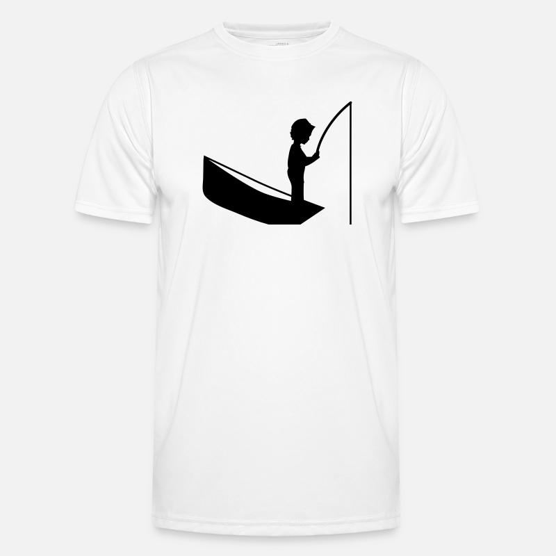 Eine Junge mit einer Angel - Männer Funktions-T-Shirt - Weiß