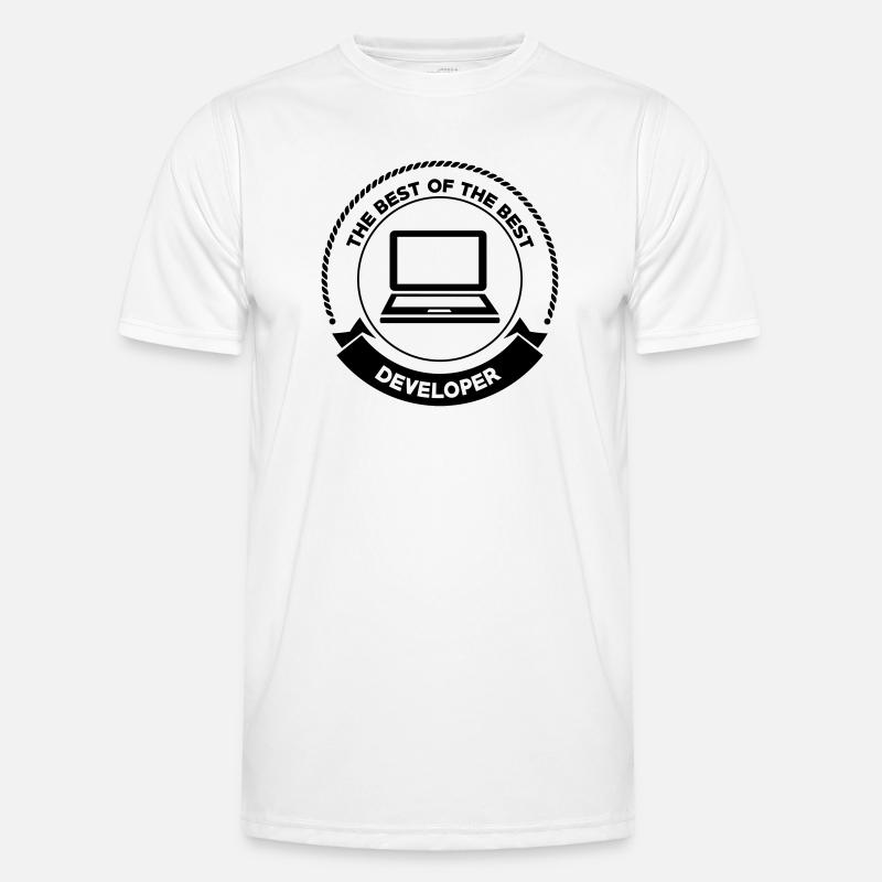 Developer - Männer Funktions-T-Shirt - Weiß