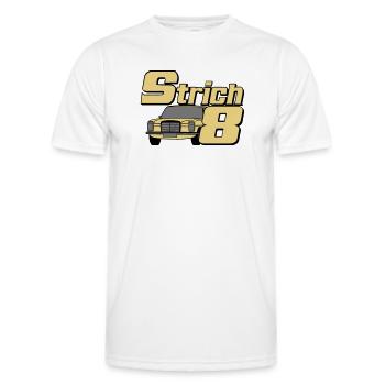 MB W115 W114 , Strich 8 , Oldtimer Kult (25) - Männer Funktions-T-Shirt - Weiß - Vorne - AI Model Male 178 dark (178cm)