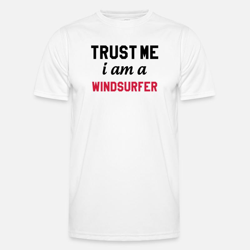 Windsurfen / Windsurfer / Windsurf / Windsurfing - Männer Funktions-T-Shirt - Weiß
