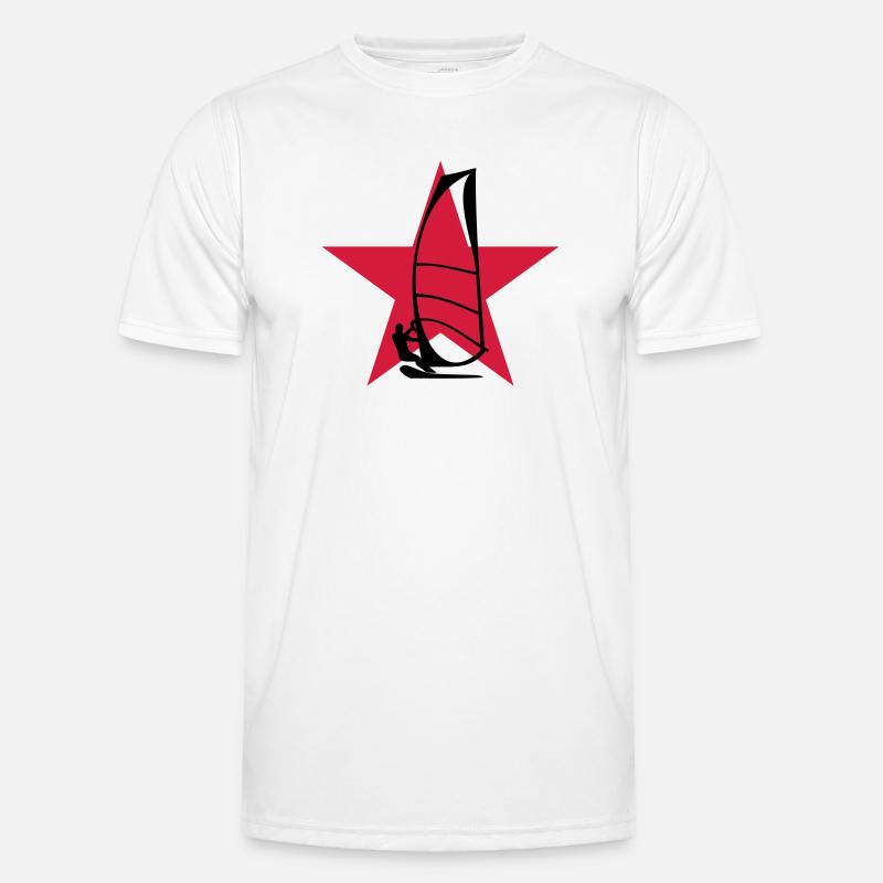 Windsurfen / Windsurfer / Windsurf / Windsurfing - Männer Funktions-T-Shirt - Weiß