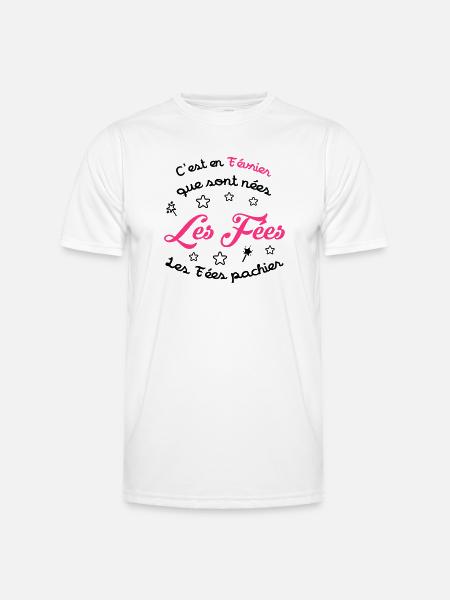 fille / fée / princesse / bébé - T-shirt sport Homme - blanc