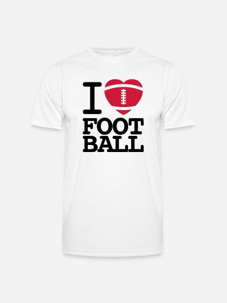 I love football - Funktionsshirt til herrer - hvid