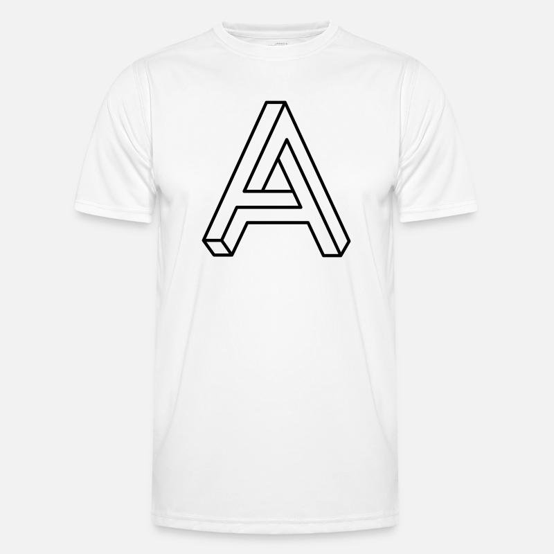 Impossible Shape – Optical Illusion Design - Men's Functional T-Shirt - white