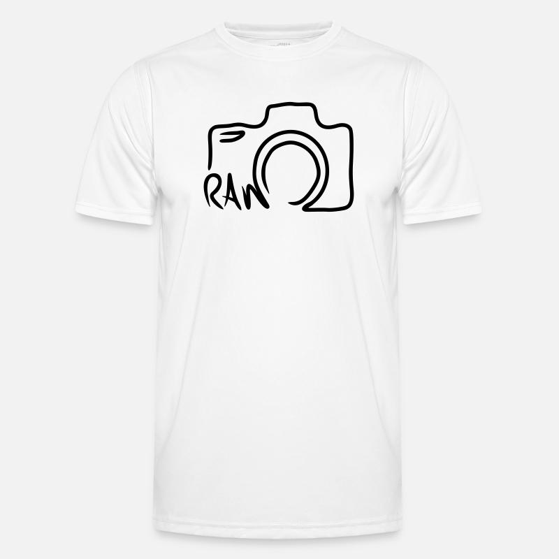 Camera Line Shape Line Drawing Men's Functional T-Shirt