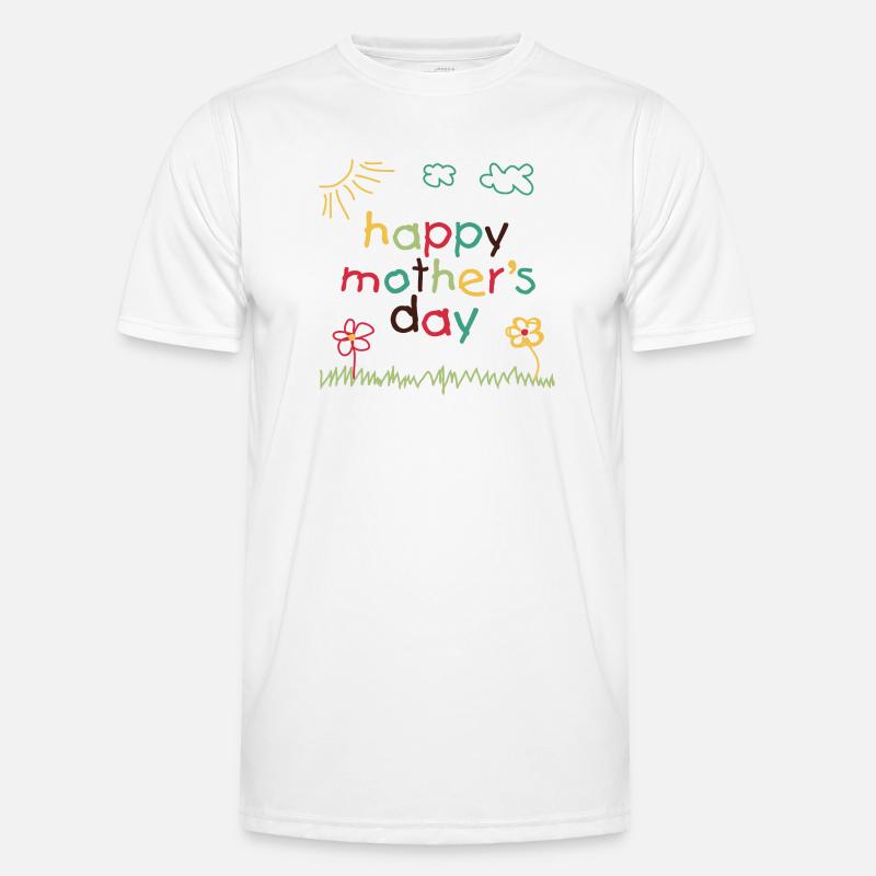 Glücklicher Muttertag 5 Männer Funktions-T-Shirt