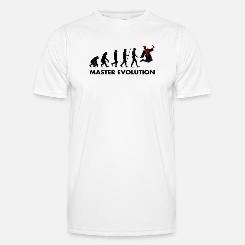 Master evolution exam passed school graduation - Men's Functional T-Shirt - white