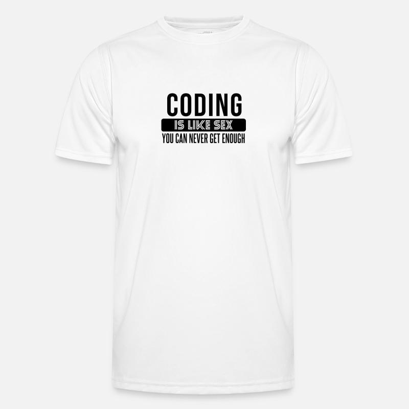 Coding Statement – Provokantes Entwicklerdesign Männer Funktions-T-Shirt