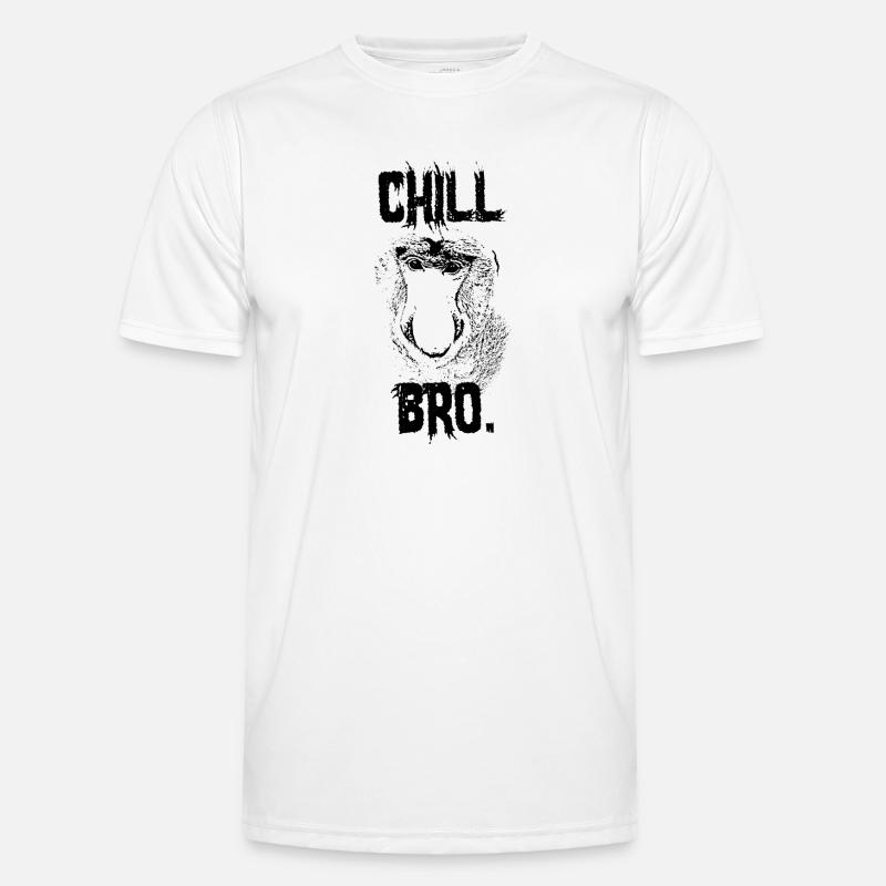 Chill Bro Proboscis Monkey Gift - Men's Functional T-Shirt - white