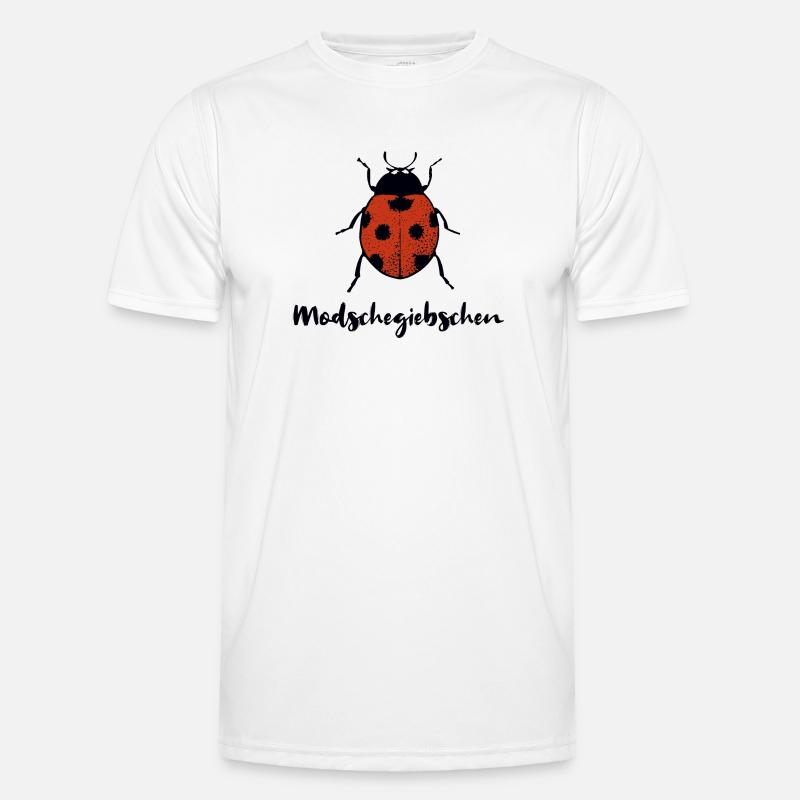 Modschegiebchen Marienkäfer Sächsisch Geschenk - Männer Funktions-T-Shirt - Weiß