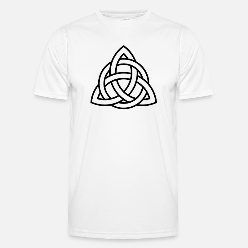 Keltisches Triqueta oder Triquetra-Symbol WEISS - Männer Funktions-T-Shirt - Weiß
