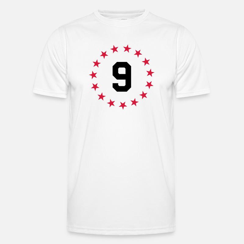 Nummer 9 Männer Funktions-T-Shirt