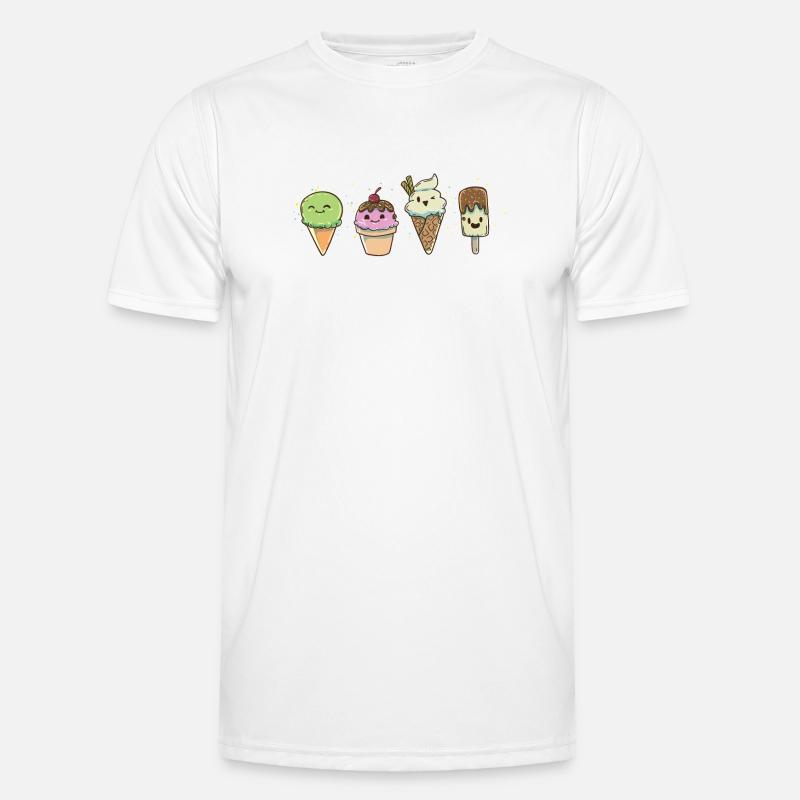 Eis Eisdiele Eiscafe Männer Funktions-T-Shirt