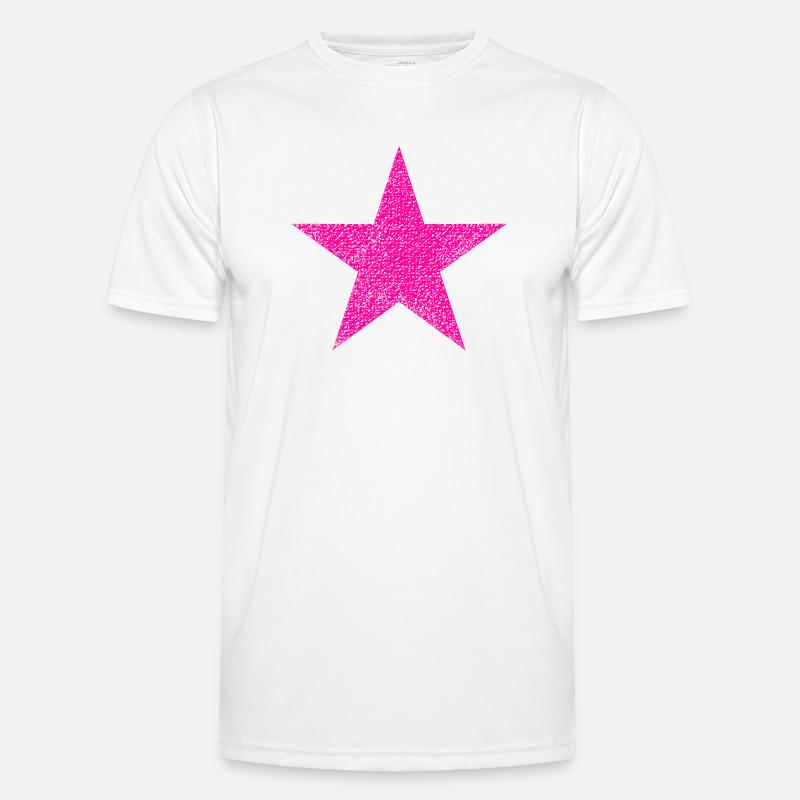 Pink star with texture Men's Functional T-Shirt