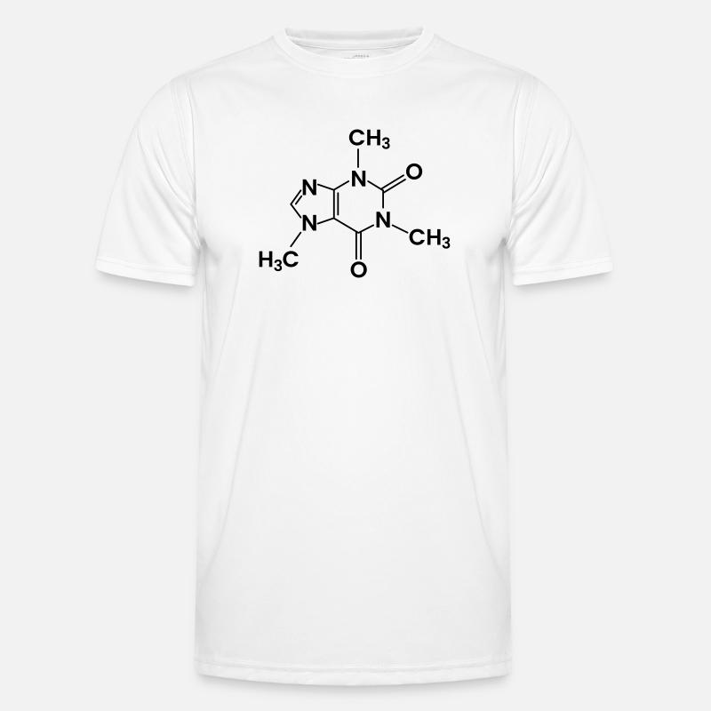 Coffee Chemical Structure Caffeine - Men's Functional T-Shirt - white