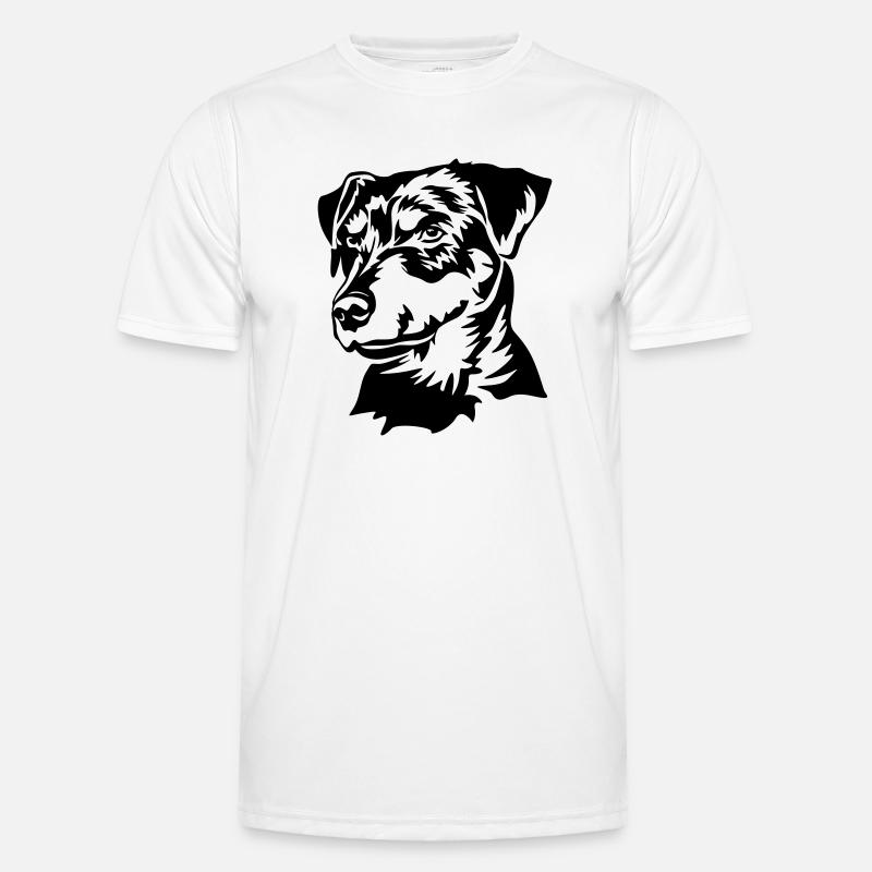 German Jagdterrier head - Men's Functional T-Shirt - white