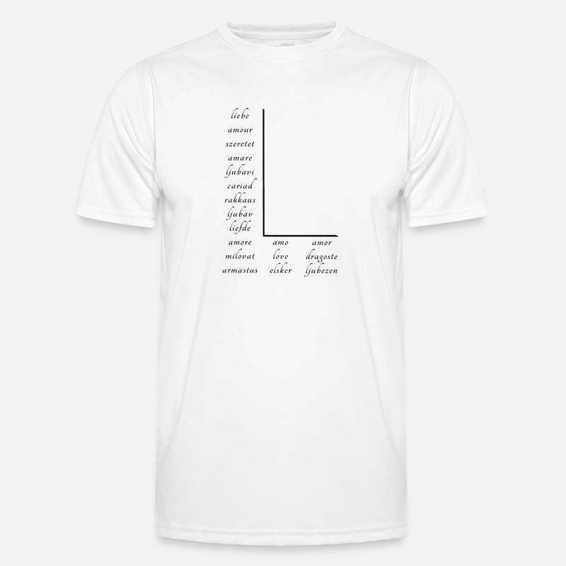 L’amour En Beaucoup de Langues Différentes T-shirt sport Homme