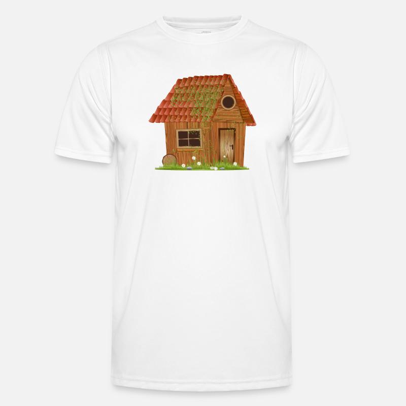 small windswept rustic hut Men's Functional T-Shirt