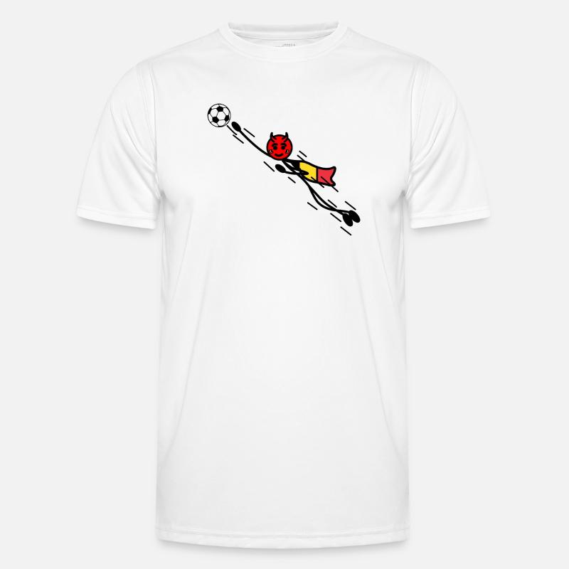 Flying Red Devil Held Keeper - Männer Funktions-T-Shirt - Weiß