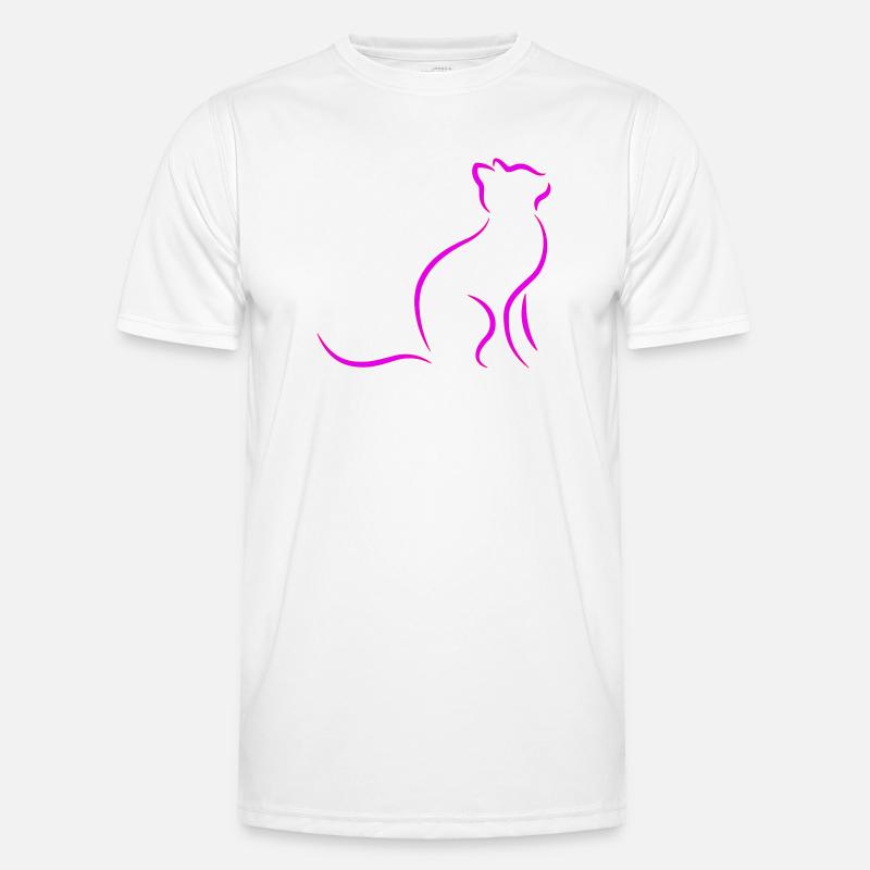 Katze Männer Funktions-T-Shirt