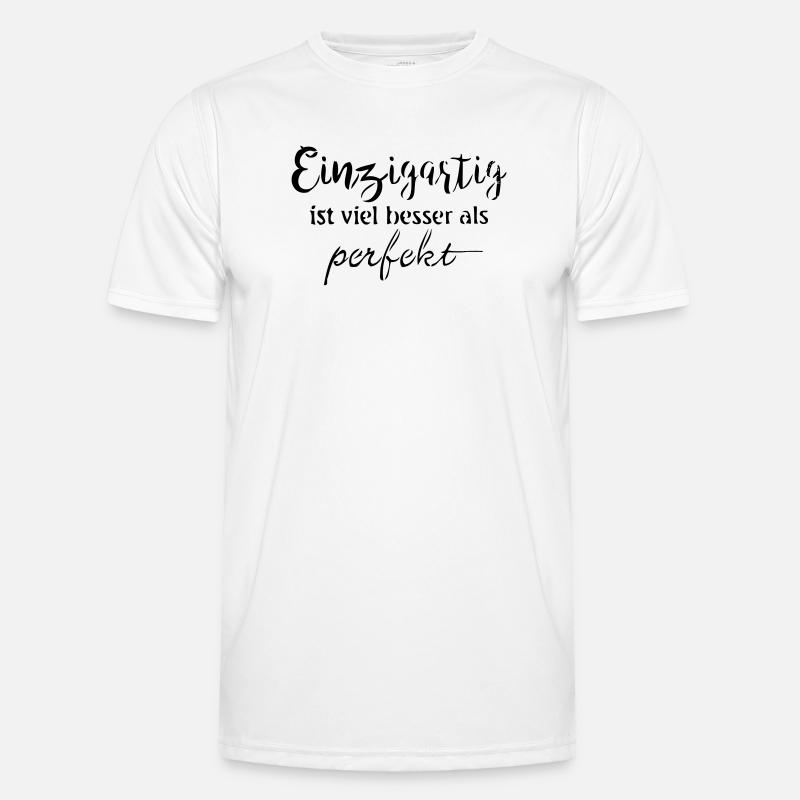 Einzigartig - Männer Funktions-T-Shirt - Weiß