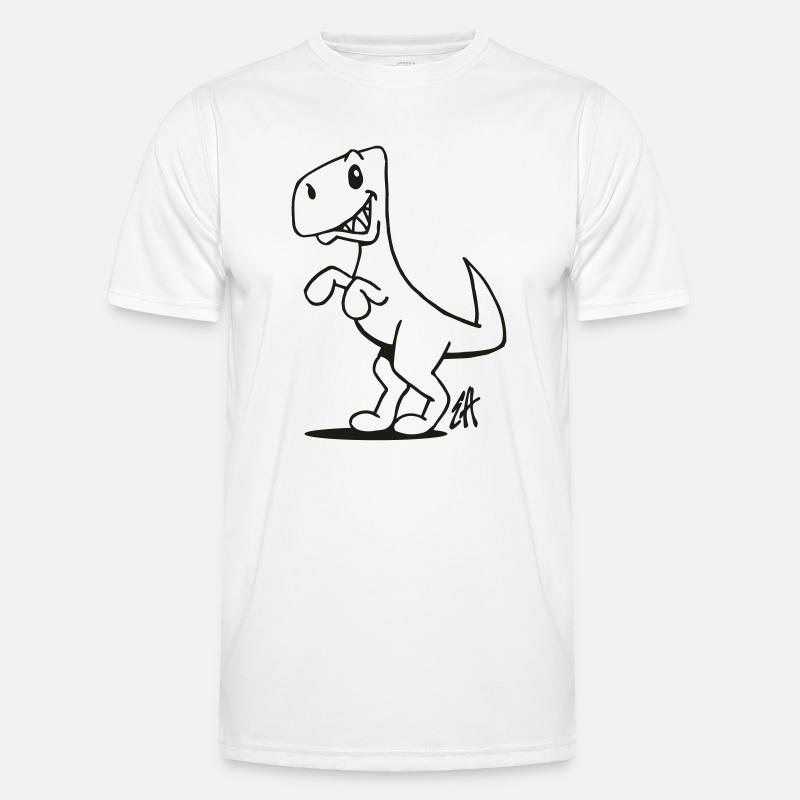 Smiling T-Rex einfarbiges Design Männer Funktions-T-Shirt