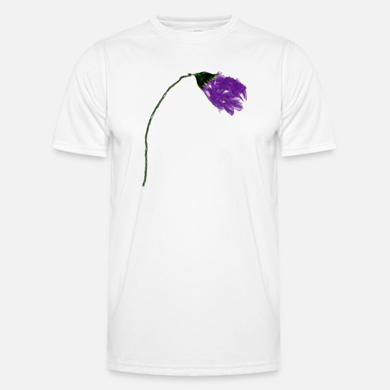Fleur de violette à surface abstraite T-shirt sport Homme