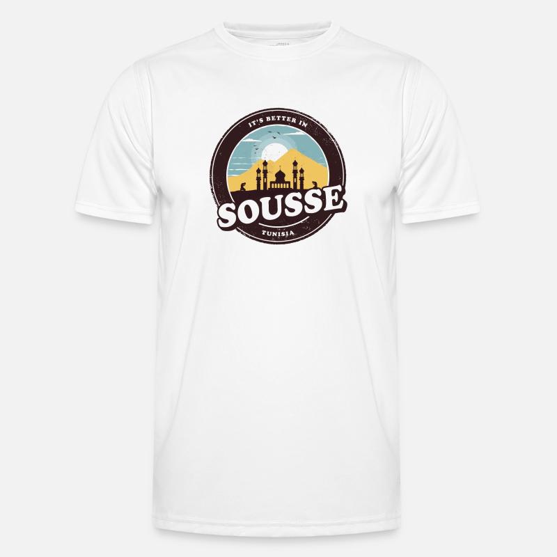 Sousse Tunisie Conception de mosquée T-shirt sport Homme