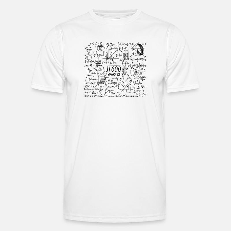 40 ans pour les profs de maths et les geeks en maths - T-shirt sport Homme - blanc