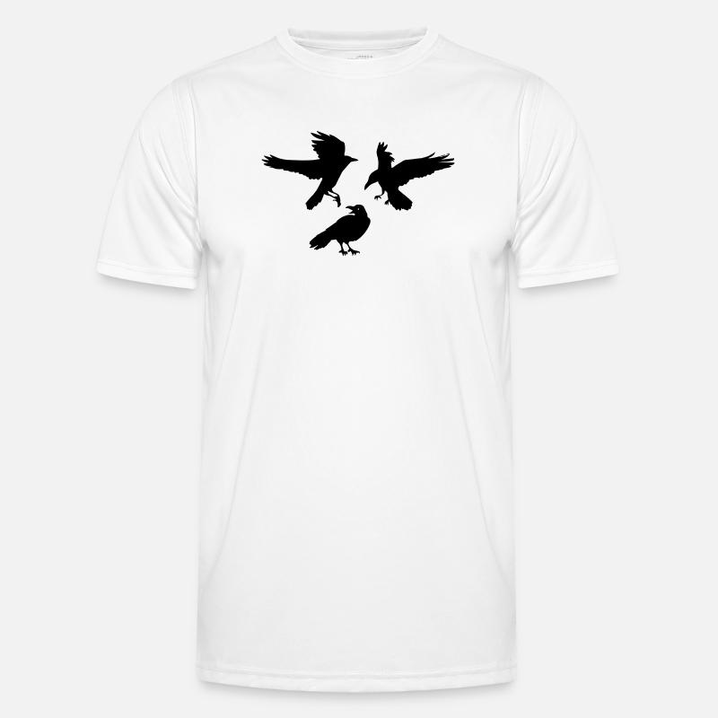 Three raven crows - Men's Functional T-Shirt - white