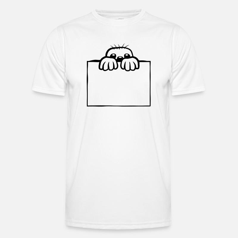 Shield Mole Design - Men's Functional T-Shirt - white