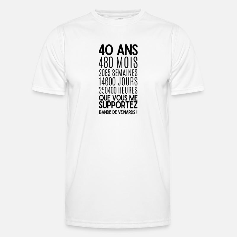 40 ans que vous me Supportez, Bande de Veinards ! T-shirt sport Homme