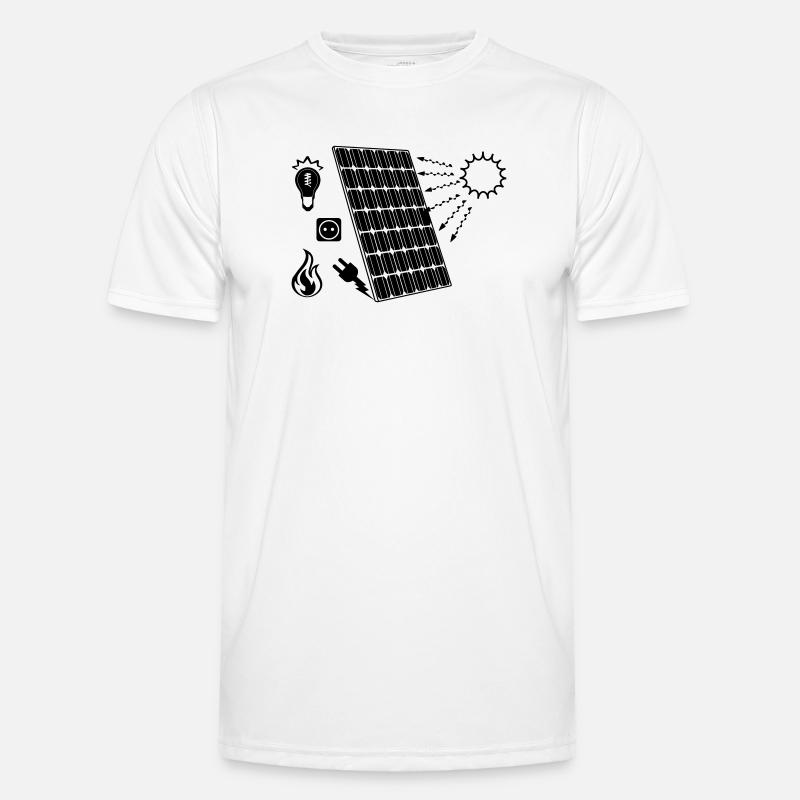Solar panel with solar energy - Men's Functional T-Shirt - white
