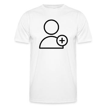 Add Partner Add Friend add - Men's Functional T-Shirt - white - Front - AI Model Male 178 dark (178cm)