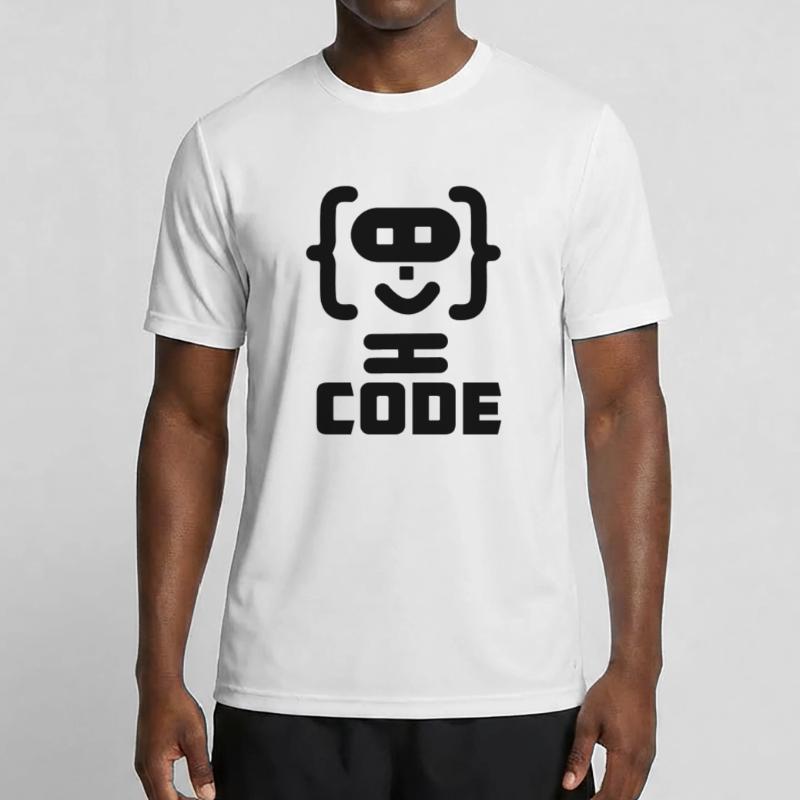 Hacker-Programmierer-Code-Logo mit Text CODE Männer Funktions-T-Shirt