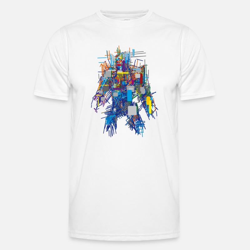 Cyber Android Abstrakt Männer Funktions-T-Shirt