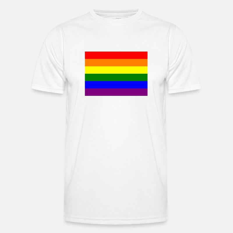 Pride Regenbogen Flaggendesign Männer Funktions-T-Shirt